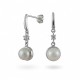 Серьги из серебра 925 пробы с натуральным жемчугом