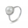 Кольцо из серебра 925 пробы с натуральным жемчугом