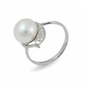 Кольцо из серебра 925 пробы с натуральным жемчугом