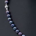 Ожерелье из натурального жемчуга черного цвета