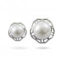 Серьги из серебра 925 пробы с натуральным жемчугом