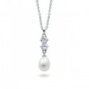 Подвеска из серебра 925 с натуральным жемчугом