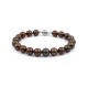 Браслет из жемчуга шоколадного цвета