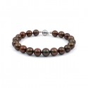 Браслет из жемчуга шоколадного цвета