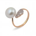 Кольцо из золота 585 пробы с натуральным жемчугом