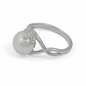 Кольцо из серебра 925 пробы с натуральным жемчугом