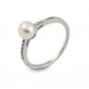 Кольцо из серебра 925 пробы с натуральным жемчугом