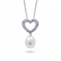 Подвеска из серебра 925 с натуральным жемчугом