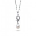 Подвеска из серебра 925 с натуральным жемчугом
