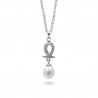 Подвеска из серебра 925 с натуральным жемчугом