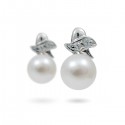 Серьги из серебра 925 пробы с натуральным жемчугом