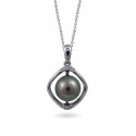 Подвеска из белого золота 750 с морским жемчугом Таити и бриллиантами