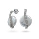 Серьги из серебра 925 пробы с натуральным жемчугом
