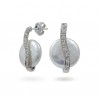 Серьги из серебра 925 пробы с натуральным жемчугом