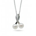 Подвеска из серебра 925 с натуральным жемчугом