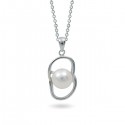 Подвеска из серебра 925 с натуральным жемчугом