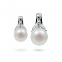 Серьги из серебра 925 пробы с натуральным жемчугом