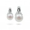Серьги из серебра 925 пробы с натуральным жемчугом
