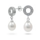 Серьги из серебра 925 пробы с натуральным жемчугом