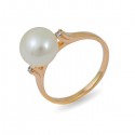 Кольцо из золота 585 пробы с натуральным жемчугом