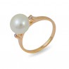 Кольцо из золота 585 пробы с натуральным жемчугом