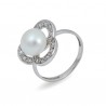Кольцо из серебра 925 пробы с натуральным жемчугом