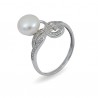 Кольцо из серебра 925 пробы с натуральным жемчугом