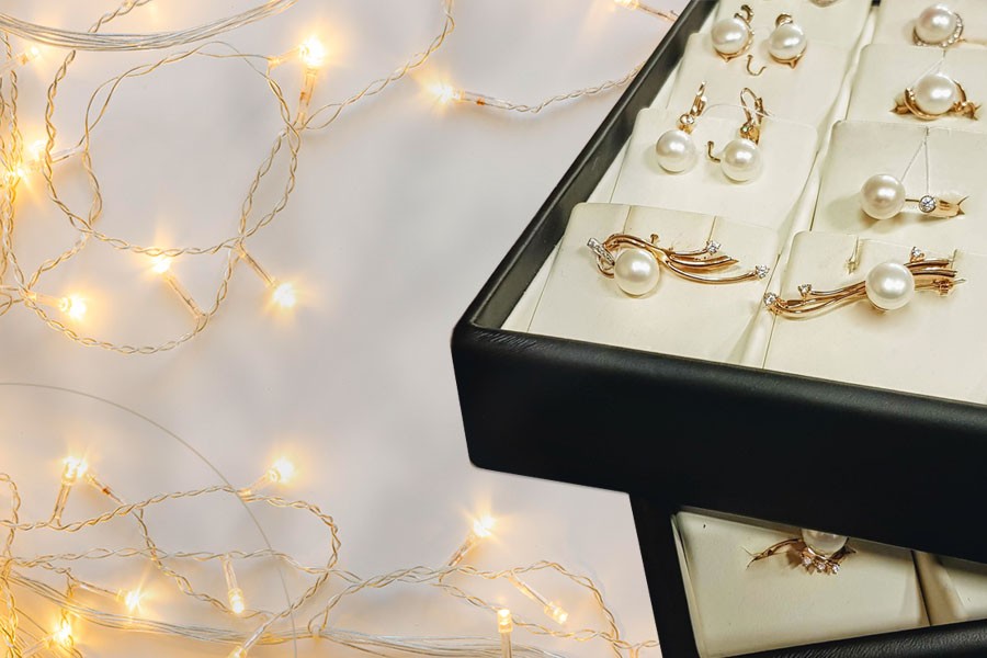 Скидка на украшения с жемчугом российского производства